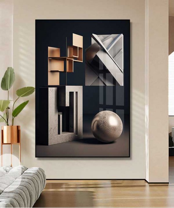 Black Frame 60*90 Cm Crystall Porsalein Painting American Style For Living Room